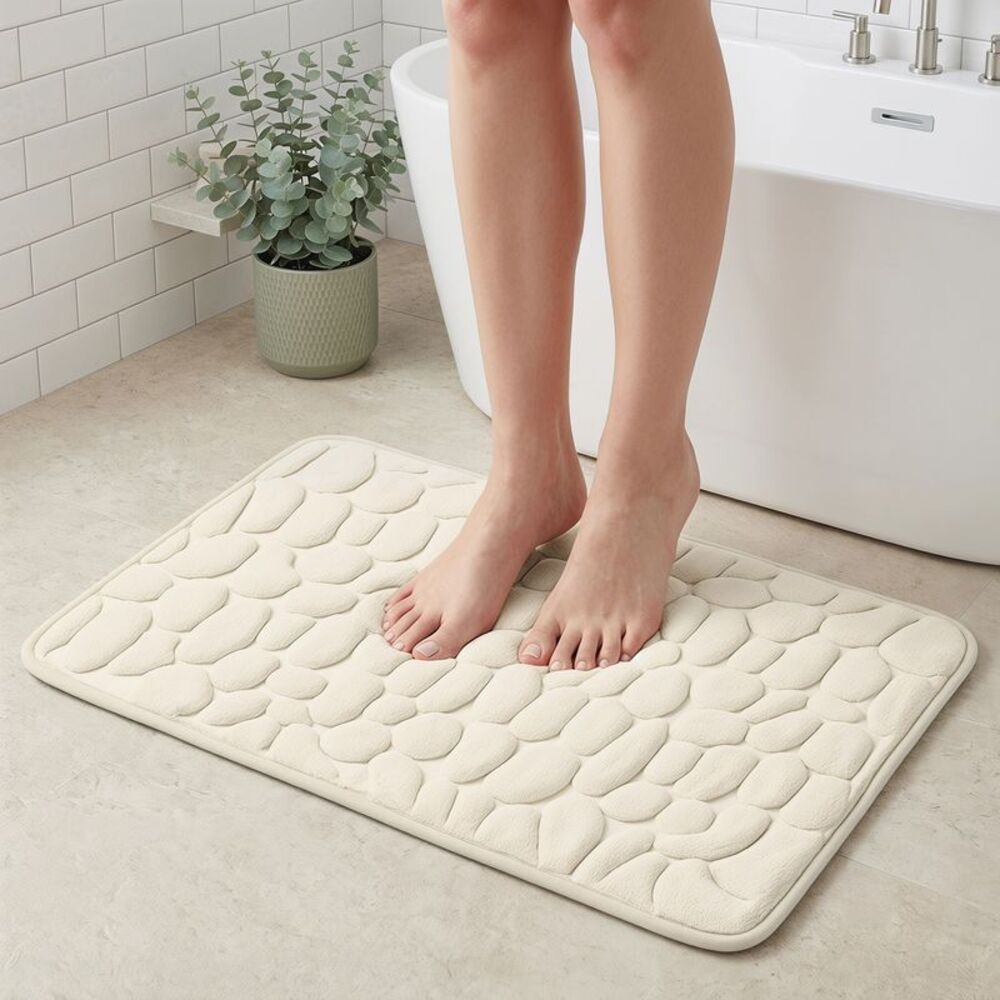 Ultra Soft Non-Slip Bath Mat Water Quick Dry Bath Rug 16"x24" Khaki